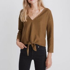 Texture & Thread Madewell Brown V-Neck Sweater